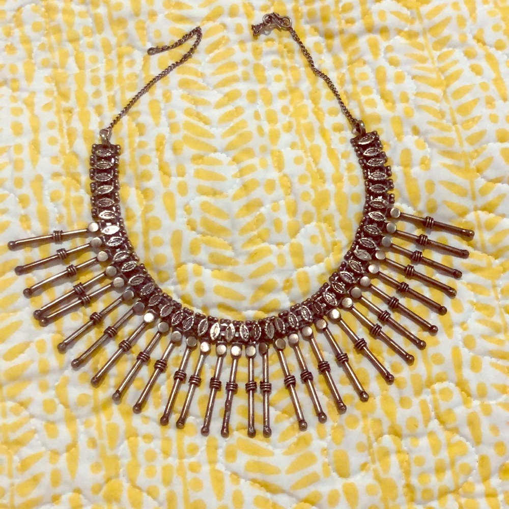 Indian tribal style silver color unique necklace